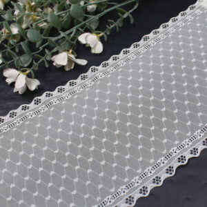 16.5cm heart elastic lace trim manufacturer – diamond mesh lace for lingerie & sleepwear